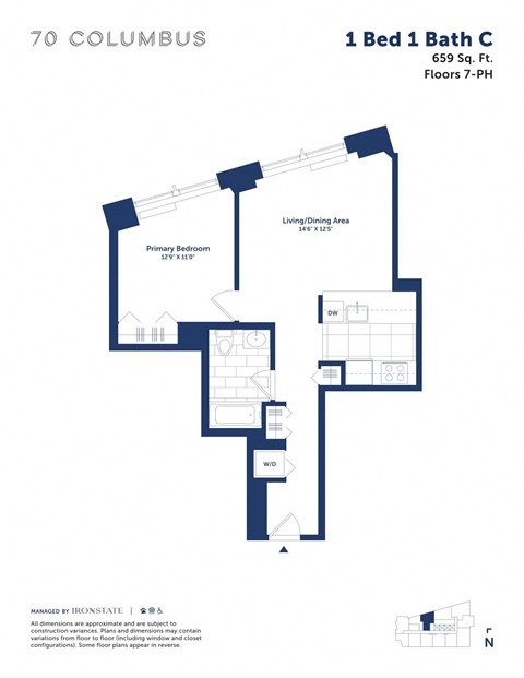 this is a floor plan of a bedroom apartment